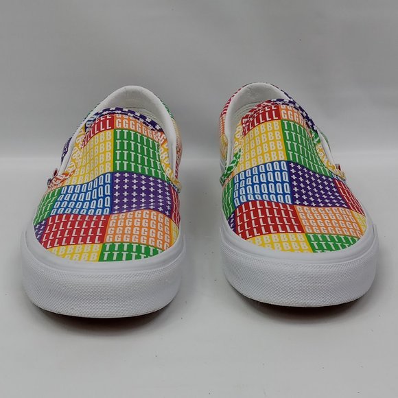 Vans LGBTQ Pride Slip-On Low Cut Sneakers Mens 6.5 Womens 8.0 CLEAN - Picture 3 of 9